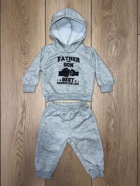 🛍️ 4 for $20 🛍️ - Father and Son Graphic Sweatshirt - Grey with Black Print